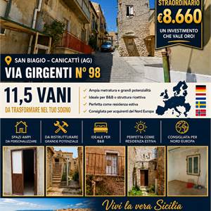 Town House в продажа для Canicattì